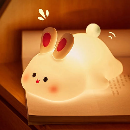 Rechargeable Sensor Touch Night Light Cute panda Silicone Lamp LED