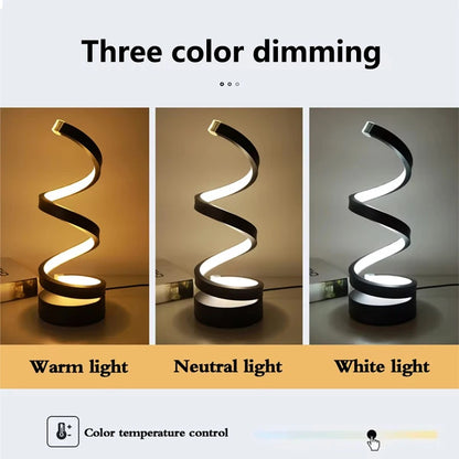 Led Spiral Table Lamp