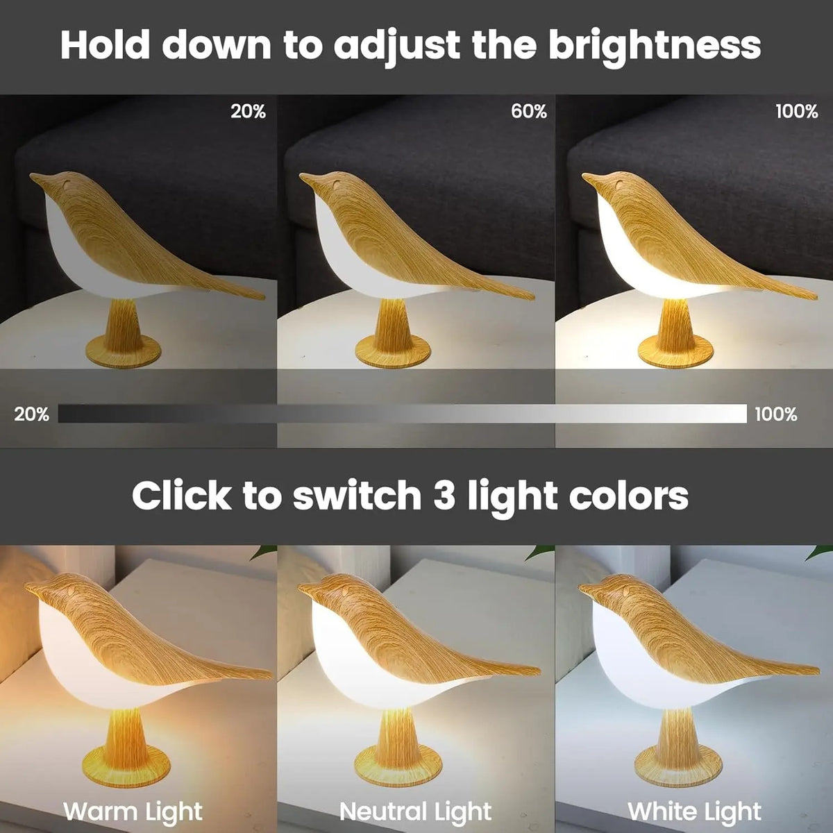 Rechargeable Little Bird Night Lamp