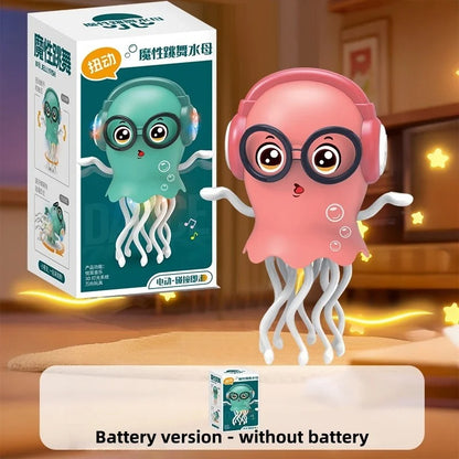 LED-powered, crawling, dancing jellyfish toy