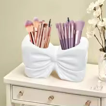 bow shaped curved makeup brush holder