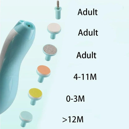 Electric anti-pinching nail grinder for newborns, baby nail cutter