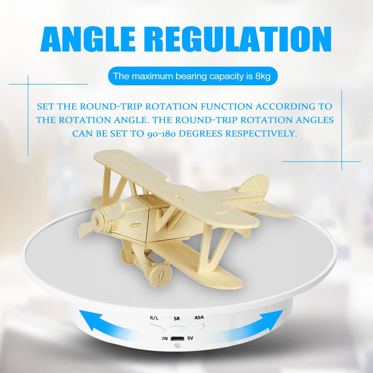 Usb operated Display 360° rotating show stand