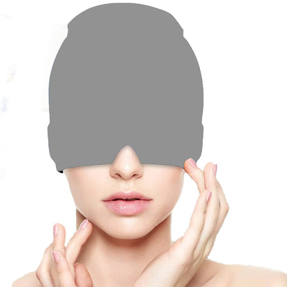 Migraine Gel Ice Cap Hot Cold Hat for Wrap Face Eye Mask Pressure Massage Care Sleep Tool Pain Relief