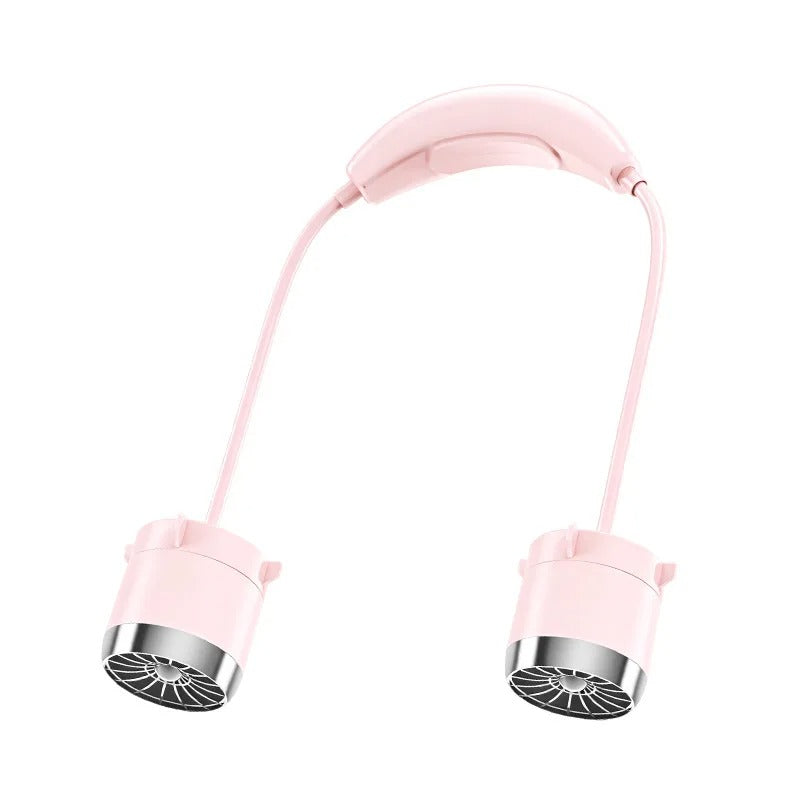 2026 New Cartoon Neck Fan, Flexible Hose, Adjustable Angle, USB Rechargeable Portable Mini Fan for Outdoor Sports Travel
