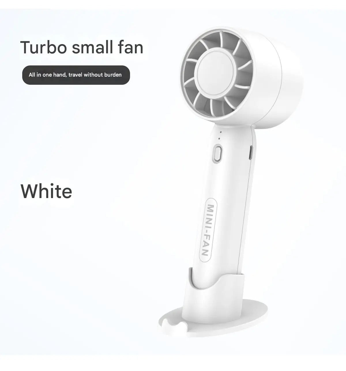 Turbo portable small fan USB charging mini portable lightweight outdoor desktop stand with long battery life