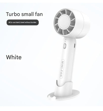 Turbo portable small fan USB charging mini portable lightweight outdoor desktop stand with long battery life