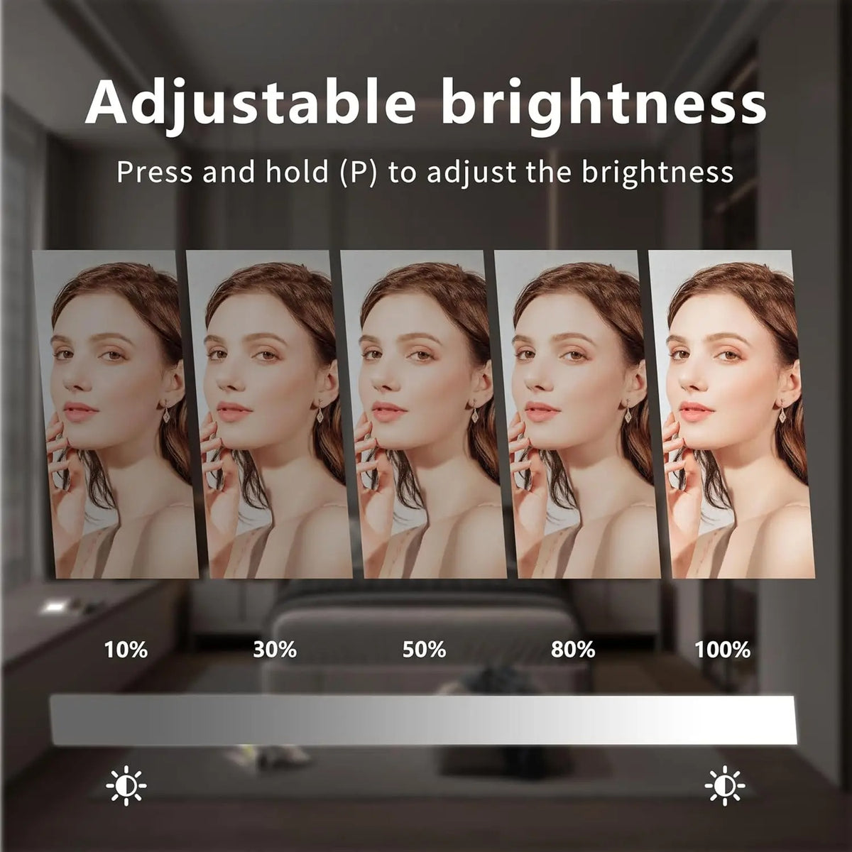 8 Bulb Vanity Light (3 Modes) USB Operated