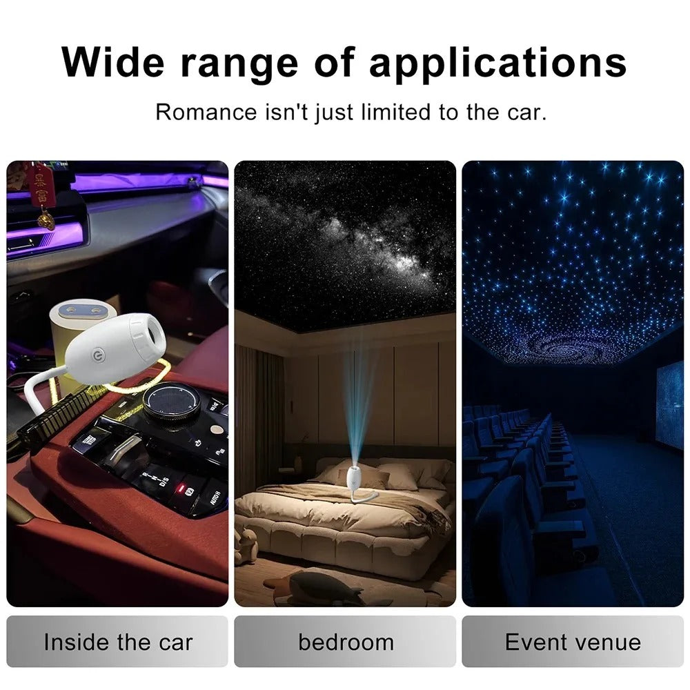 Galaxy Projector USB Night Light Car Mood Lighting LED Starry Sky Lamp for Room Bedroom