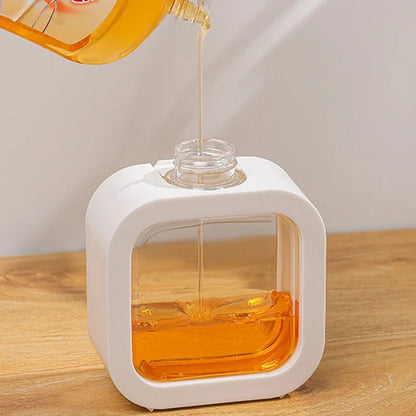 large capacity soap dispenser bottle, transparent visible plastic squeeze bottle, suitable for travel, kitchen, bathroom