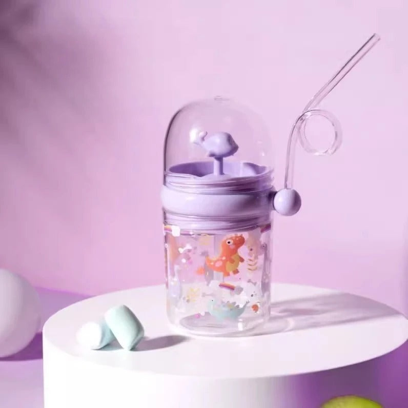 Water Bottles Children Whale Squirt Cup Dolphin Goldfish Prevent Falling Bottle Drinking Utensils Kitchen Dining Bar Home