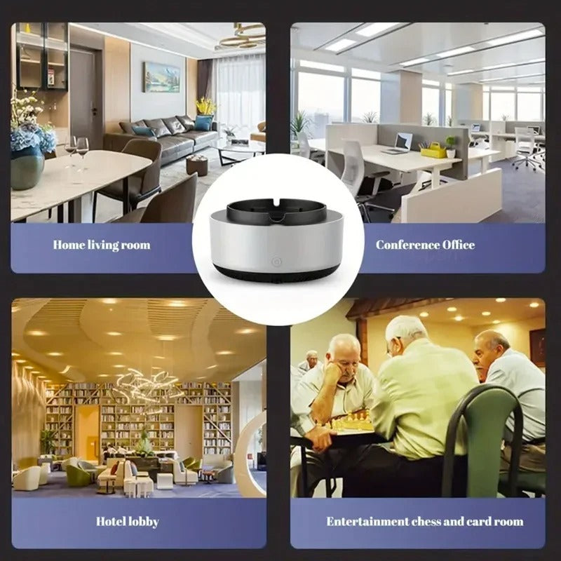 Portable smoke-free ashtray, air purifier