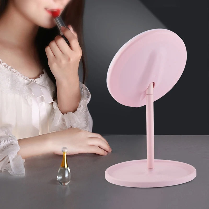 LED Cosmetic Mirror With Dimmable, Rotating, and Memory Functions - USB Cosmetic Mirror With Monochrome