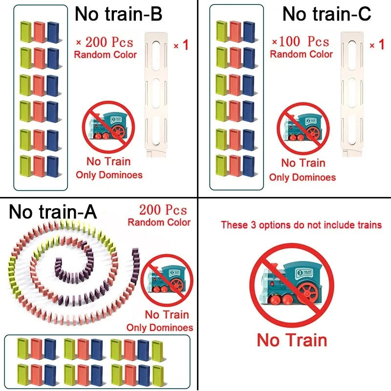 Automatic Domino Train Electric Domino Set Building Blocks Toy Educational Toy