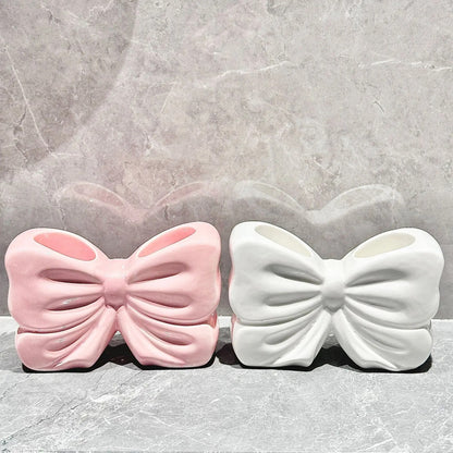 bow shaped curved makeup brush holder