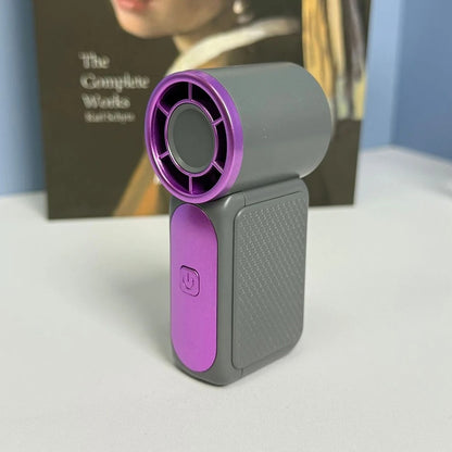 Portable mini handheld fan with LED display, mini high-speed handheld fan, desk fan, outdoor cooling, rechargeable fan