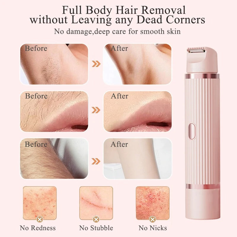 Electric shaver for women, waterproof bikini trimmer, facial shaver for underarms