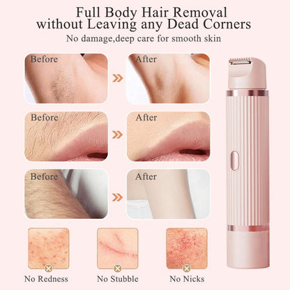 Electric shaver for women, waterproof bikini trimmer, facial shaver for underarms