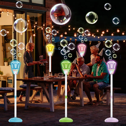 Street Lamp Electric Bubble Machine Automatic Bubble Blower with Lights