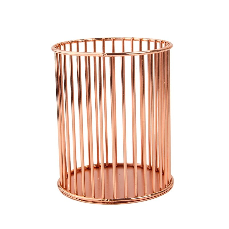 Chic Metallic Desk Organizers