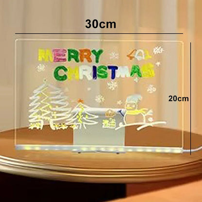LED Notice Board DIY Acrylic Message Board Kids Drawing Board