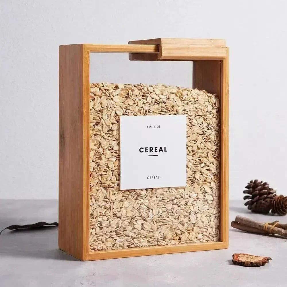 1 pc Bamboo Food Dispenser / storage for lentils