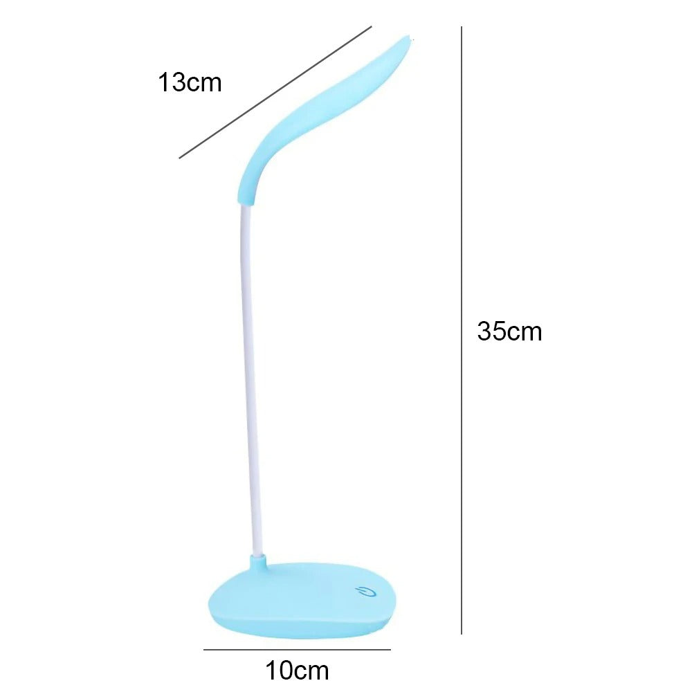 LED Desk Lamp for Study & Bedroom USB Rechargeable Eye Caring Light 360° Flexible Arm 3 Modes Night Table Lamp & Student Reading Light