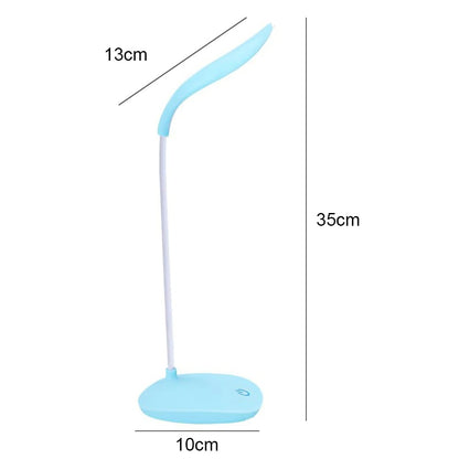 LED Desk Lamp for Study & Bedroom USB Rechargeable Eye Caring Light 360° Flexible Arm 3 Modes Night Table Lamp & Student Reading Light