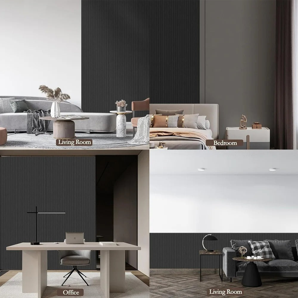 3D Matte Black Wall Panel Sheet per piece