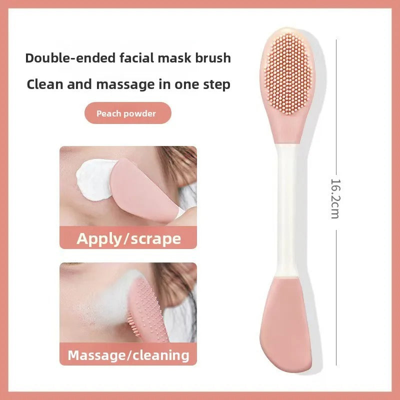 Double head silicone mask brush