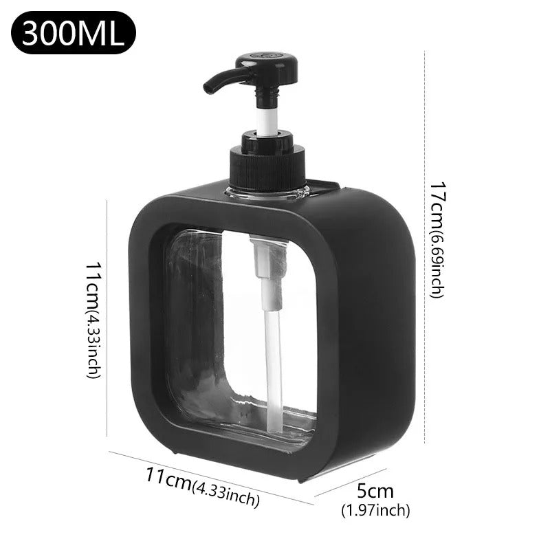 large capacity soap dispenser bottle, transparent visible plastic squeeze bottle, suitable for travel, kitchen, bathroom