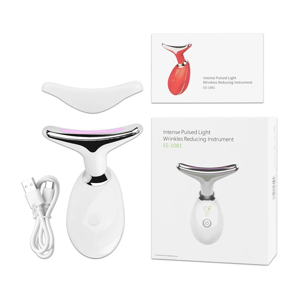 Neck Face Lifting Massager Skin Rotating Device LED Phototherapy Anti-Wrinkle Remover