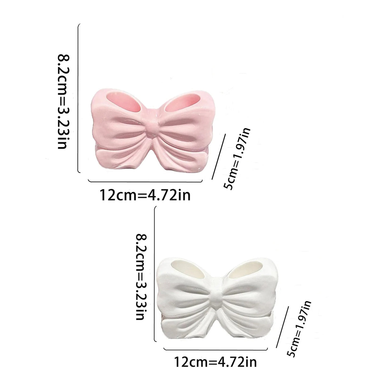 bow shaped curved makeup brush holder