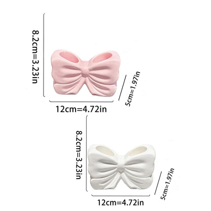 bow shaped curved makeup brush holder