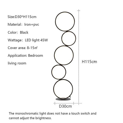 Nordic Modern LED Ring Shape floor lamp