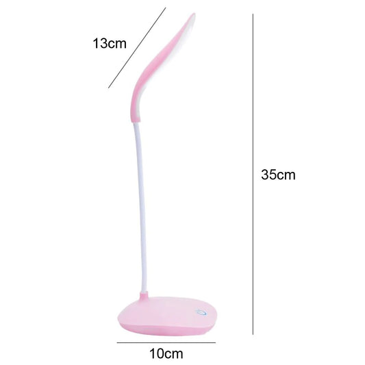 LED Desk Lamp for Study & Bedroom USB Rechargeable Eye Caring Light 360° Flexible Arm 3 Modes Night Table Lamp & Student Reading Light