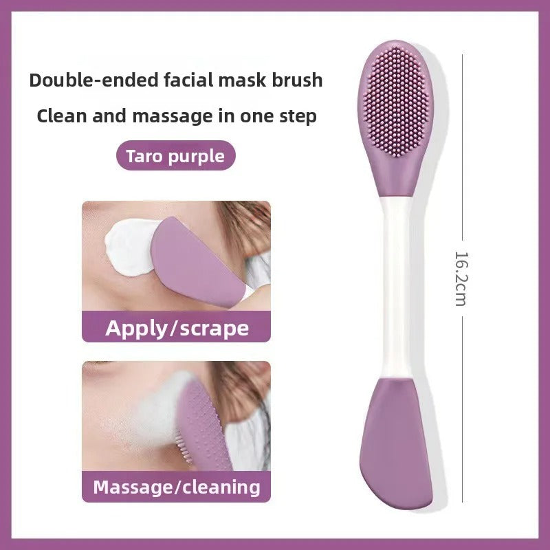 Double head silicone mask brush