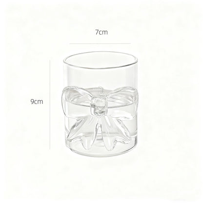 Aesthetic trending bow glass without handle