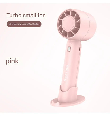 Turbo portable small fan USB charging mini portable lightweight outdoor desktop stand with long battery life