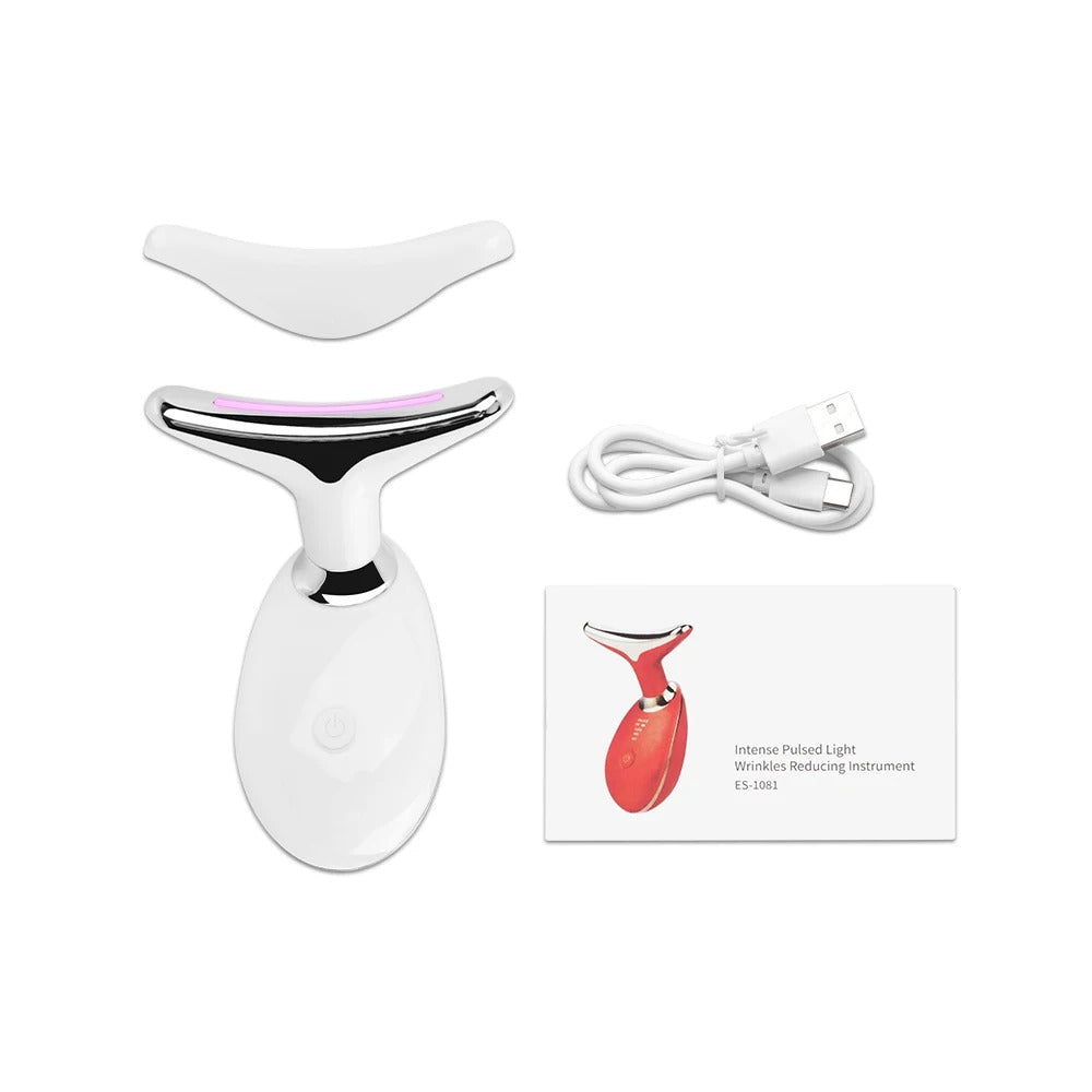 Neck Face Lifting Massager Skin Rotating Device LED Phototherapy Anti-Wrinkle Remover