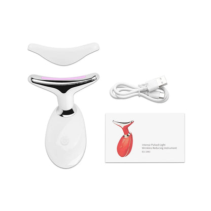 Neck Face Lifting Massager Skin Rotating Device LED Phototherapy Anti-Wrinkle Remover