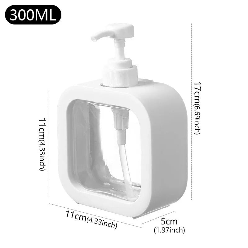 large capacity soap dispenser bottle, transparent visible plastic squeeze bottle, suitable for travel, kitchen, bathroom