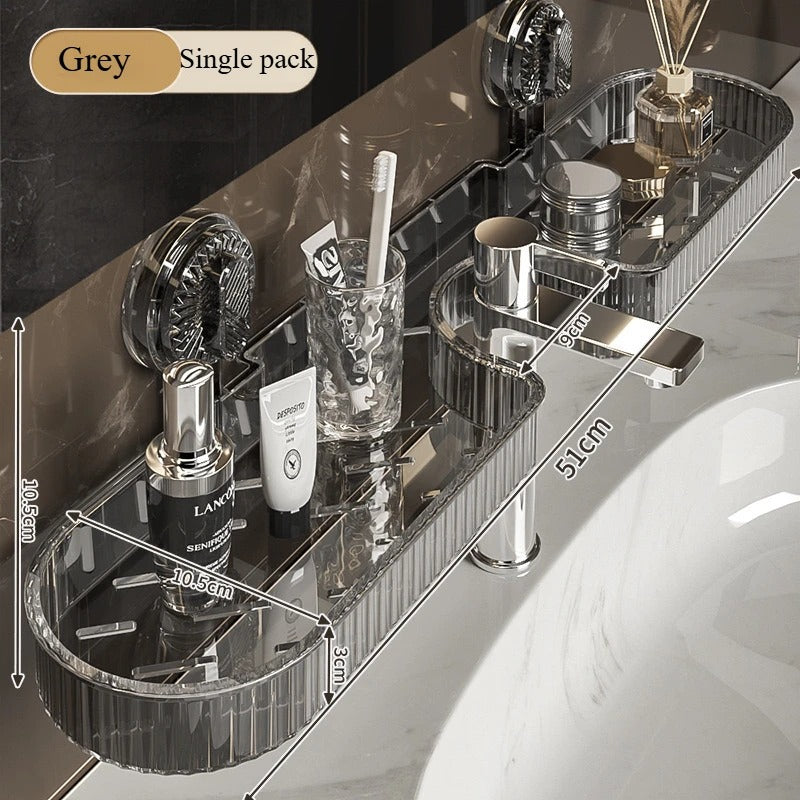 acrylic clear wall mounted suction holder for bathroom