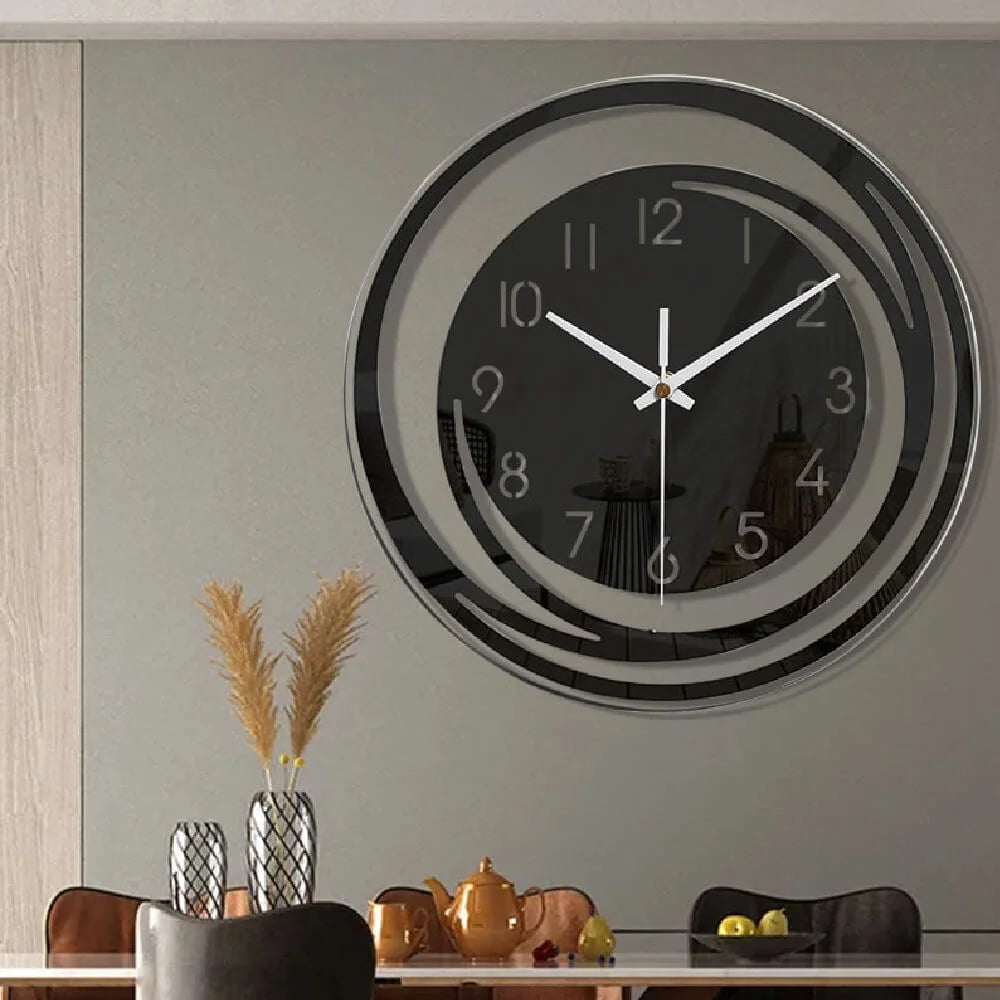 moon beautifull Wooden Wall Clock for Home, Living Room, Kitchen, Office (Battery Operated) gift wall clock decoration