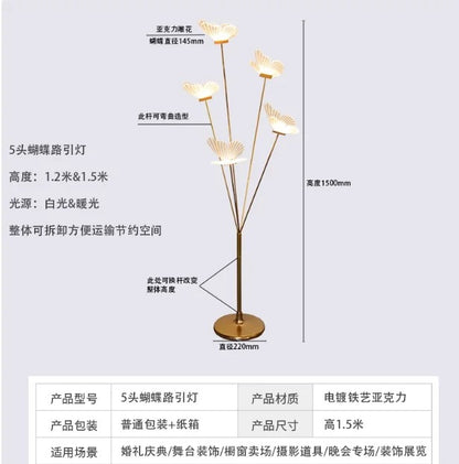 Butterfly floor lamp